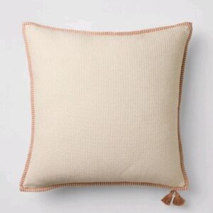 Threshold designed w Studio McGee Oversized Square Cotton Linen Texture …